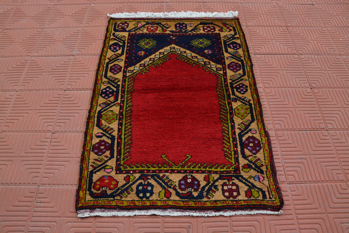 Handwoven Wool Rug, Decor Rug, Wool Vintage Small Rug, Turkish Pastel Rug, Deco Rug, Entry Rug, Turkish Rug 3x5,   3.2 x 4.5 Feet AG1988