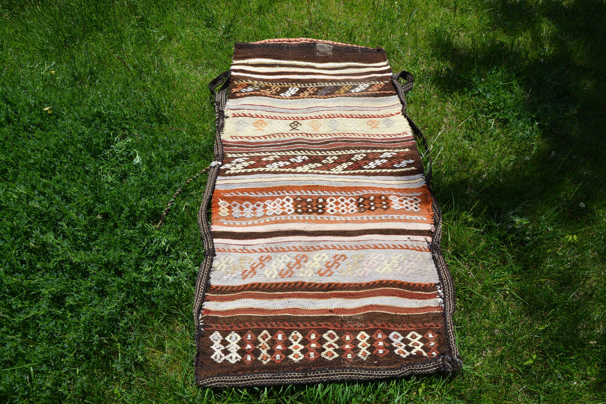 Storage Vintage Rug, Chuval Antique Rug, Moroccan Boujad Rug, Oushak Rug, Cotton Rug, Hallway Rug, Berber Morrocan Rug, 2.2 x 4.5 Feet LQ155