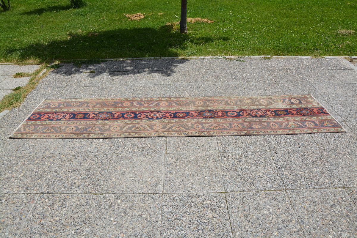 Turkish Runner Carpet, Oriental Rug, Oushak Rug, Antique Rug, Floor Rug, Boho Rug, Kilim Rug, Small Rug, Nomadic Rug,  2.1 x 9.3 Feet LQ003