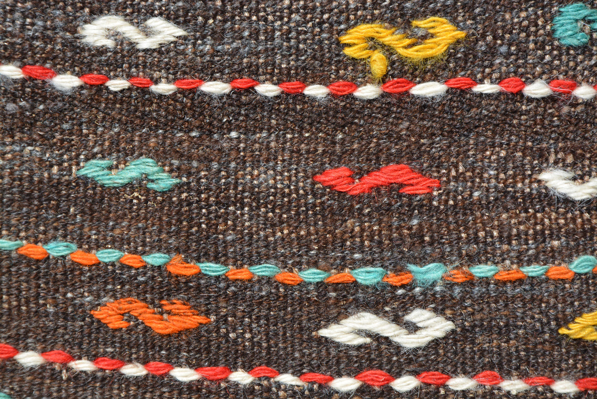 Oushak Saddle Bag Rug, Kilim Pillow Rug, Turkey Rug, Vintage Turkish Rug, Handwoven Kilim, Turkish Rug, Vintage Rug,    1.6 x 3.8 Feet LQ033