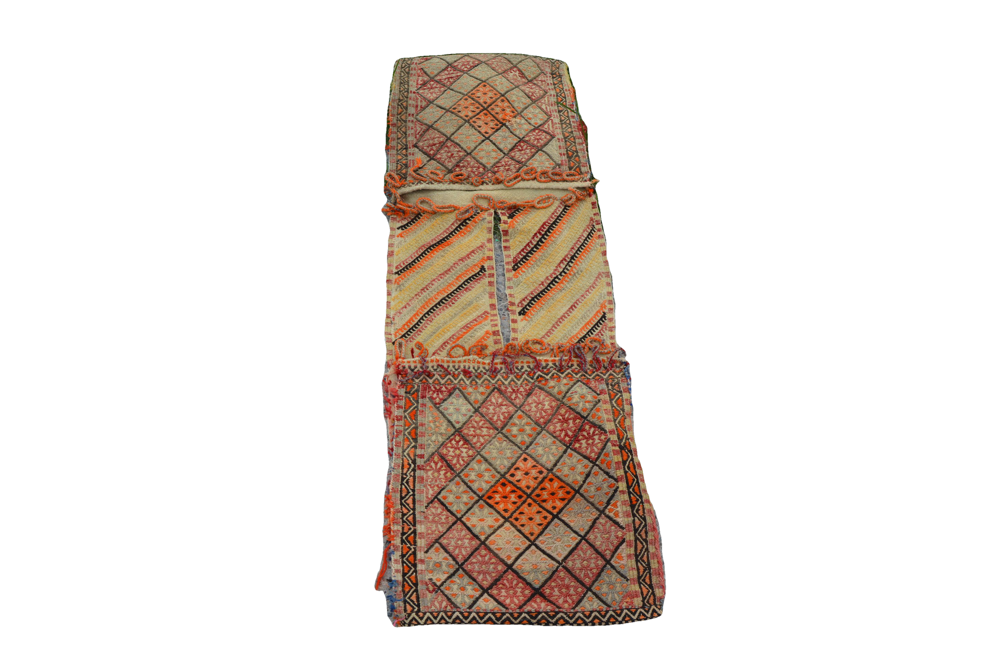 Small Persian Rug, Saddle Bag Rug, Vintage Turkish Rug, Geometric Rug, Home Living Rug, Turkish Rug Runner, Heybe,    1.4 x 4.2 Feet LQ241