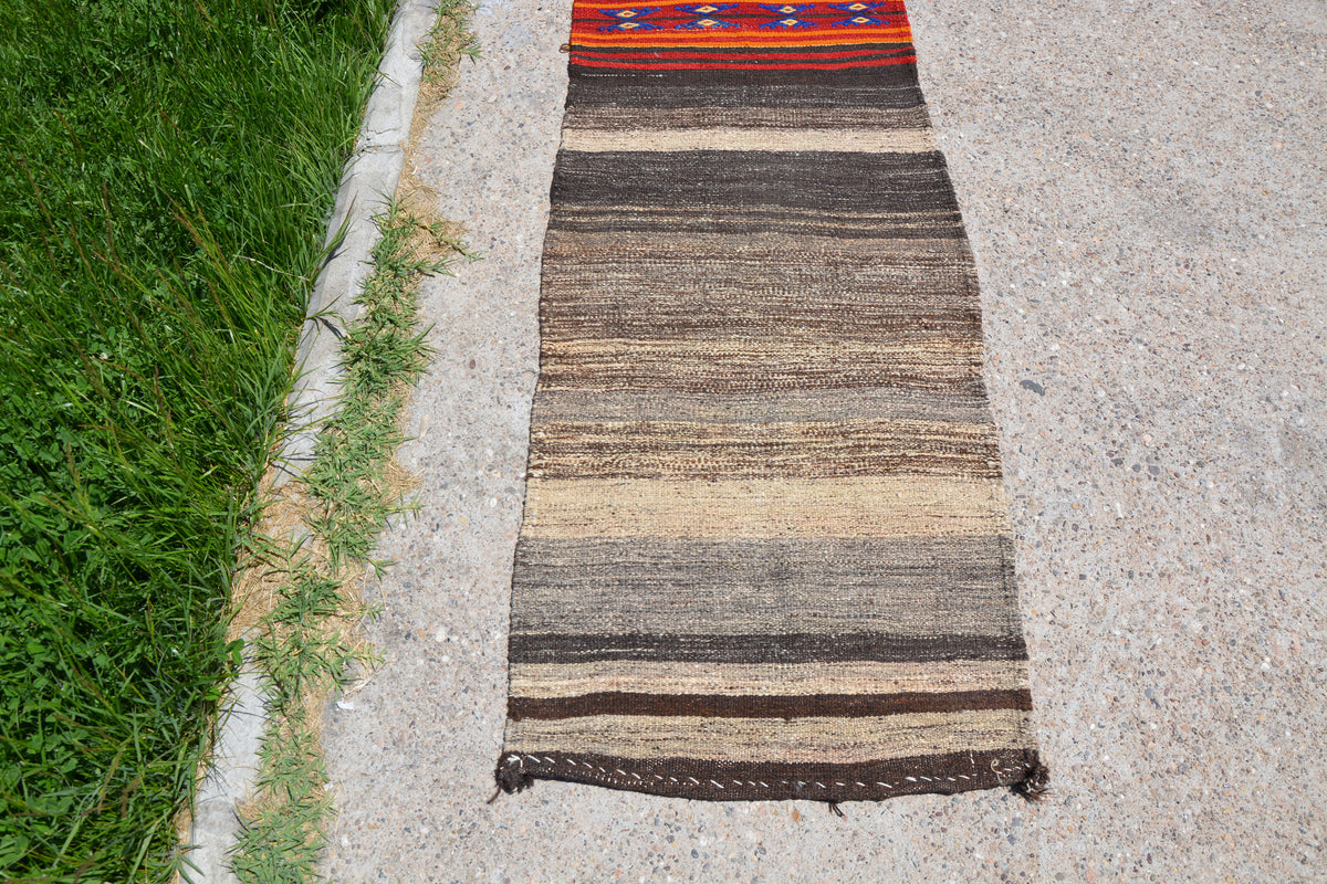 Runner Kilim Rug, Oriental Rug, Bright Persian Rug, Moroccan  Hand knotted Rug, Nomadic Area Rug, Decorative  Kilim Rug,2.0 x 8.0 Feet LQ200
