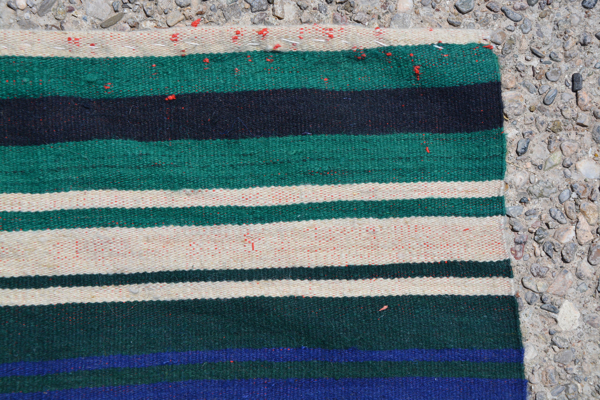 Antique Runner Rug, Striped Design Rug, Aztec Rug, Vintage Kilim Rug, Area Rug, Colorful Rug, Oushak Rug,       1.8 x 9.7 Feet LQ265