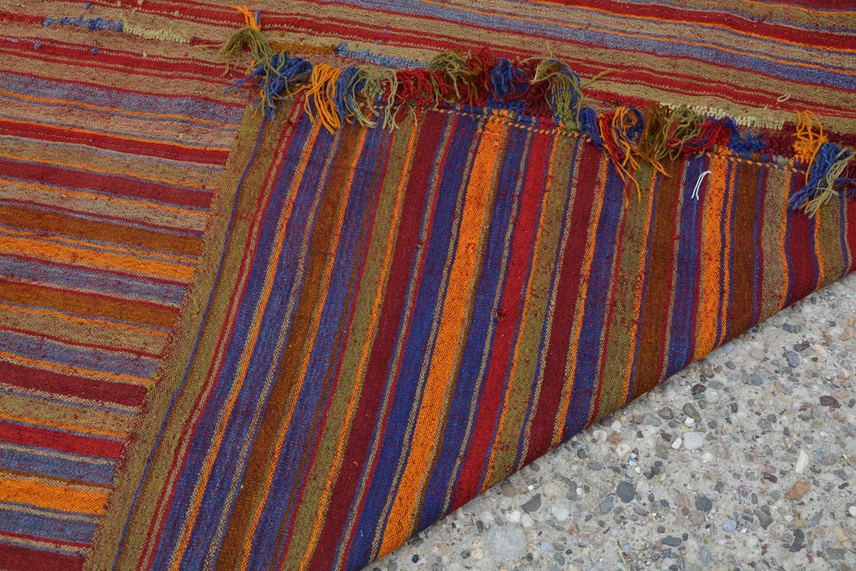 Turkish Kilim, Floor Rug, Bohemian Rug, Tribal Rug, Oushak Rug, Boho Rug, Decorative Rug, Wool Rug, Vintage Kilim Rug,  6.2 x 6.3 Feet LQ285