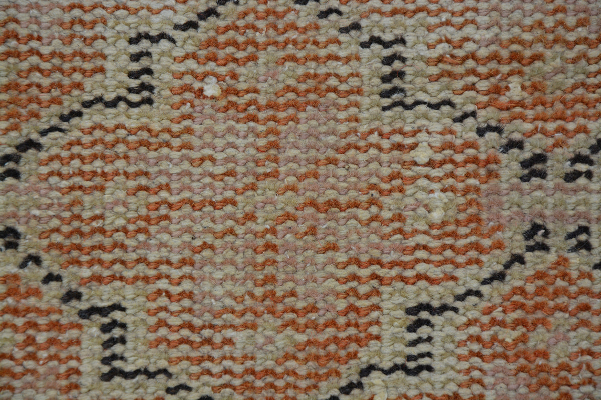 Orange Runner Rug, Oriental Rug, Vintage Rug, Living Room Rug, Turkish Kilim Rug, Hand knotted Rug, Turkish Rug,  2.7 x 5.8 Feet LQ304