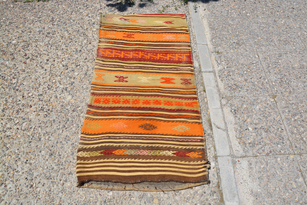 Chuval Oushak Rug, Turkish Rug, Vintage Rug, Antique Rug, Eclectic Rug, Etsy Rug, Persian Rug, Hand Knotted Rug,     2.2 x 4.5 Feet LQ384