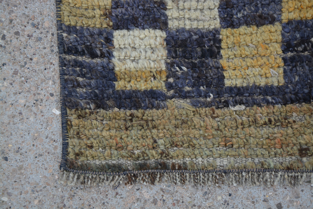 Handspun Wool Rug, Oushak Rug, Vintage Colorful Rugs, Traditional Rug, Geometric  Oushak Soft Rug, Muted Rug,        2.6 x 8.6 Feet LQ310