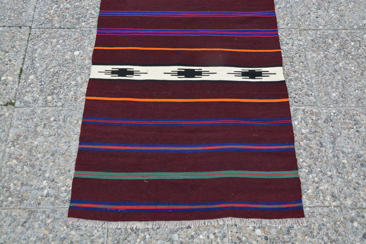 Turkish Vintage Rug, Faded Rug, Floor Rugs, Runner Area Rug, Gift Rug, Runner Rug, Old Rug, 3x9 Rug, Area Kilim Rug,   2.6 x 9.5 Feet LQ312