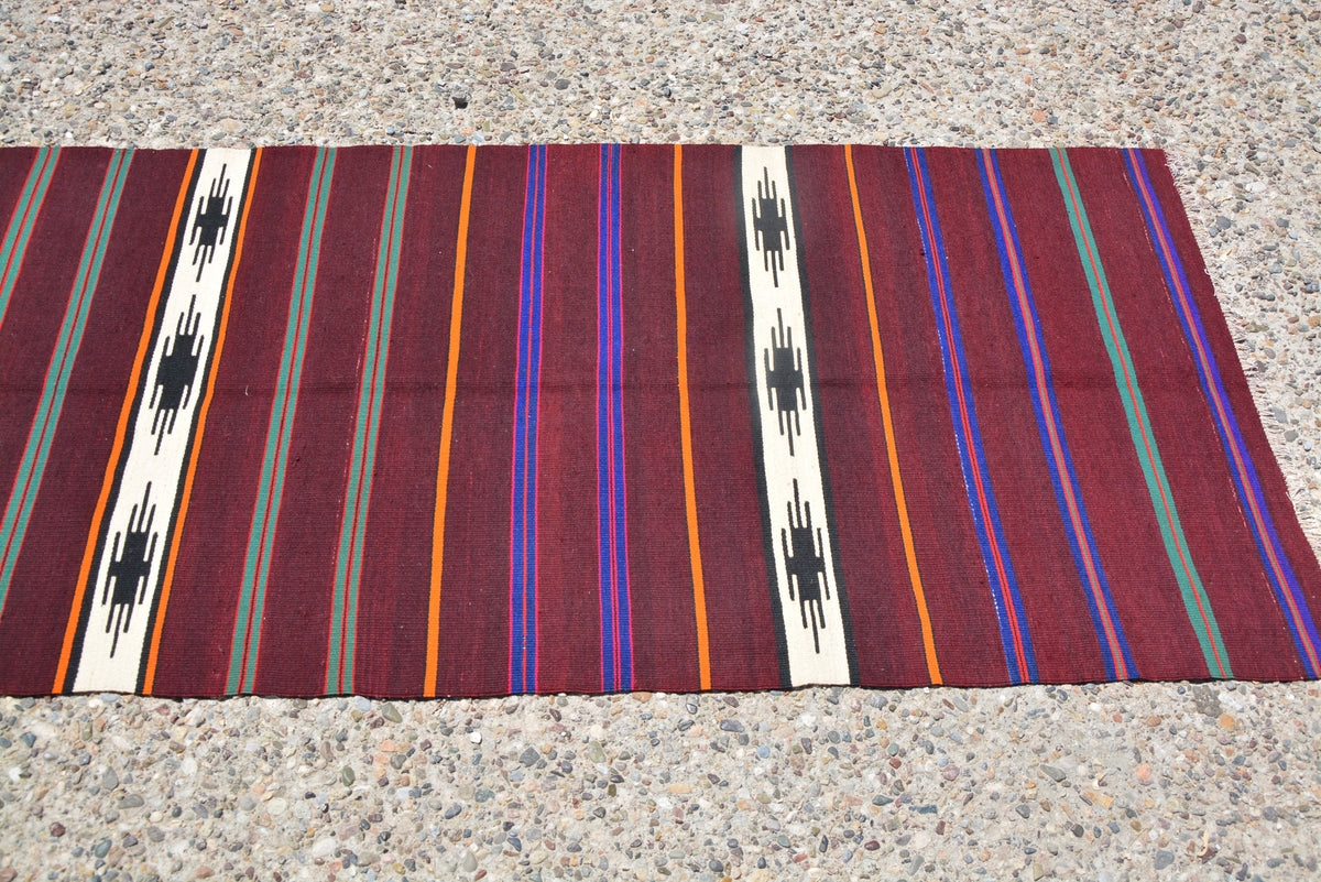 Antique Rug, Small Rug, Tribal Rug, Runner Rug, Oriental Rugs, Persian Rug, Floor Rug, Boho Rug, Kilim Rug,   2.6 x 9.4 Feet LQ320