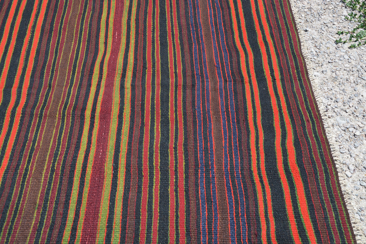 Antique Handmade Rug, Traditional  Turkish Large Rug, Thin Vintage Rug, Small Turkish Rug, Oushak Vintage Rug,4.5 x 6.8 Feet LQ382