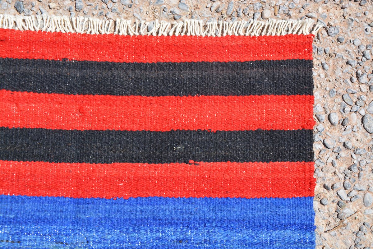 Runner Blue Vintage Rug, Entry Rug, Turkish Oushak Rug, Turkish Vintage Rug, Vintage Runner Rug, Turkish Runner Rug,    2.2 x 9.8 Feet LQ389