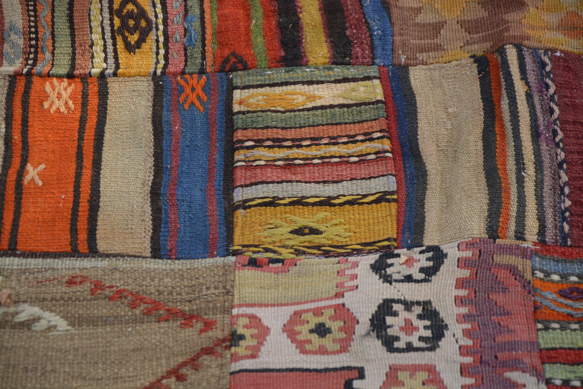 Authentic  Storage Rug, Morocco Berber Rug, Turkish Patchwork  Antique Morroco Rug, Wall Decor Kilim  Oriental Rug,     2.1 x 3.2 Feet LQ449